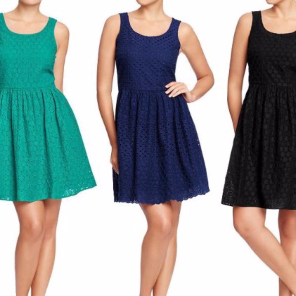 Mixed Eyelet Dress